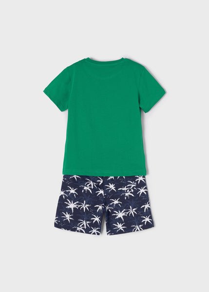 Knit patterned shorts set boy Art. 22-03655-055