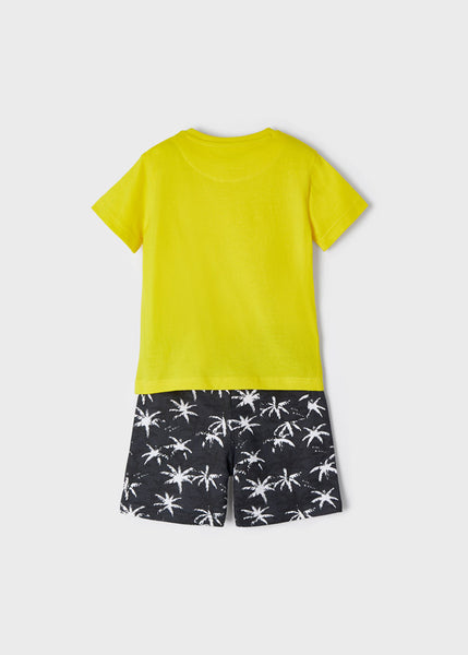 Knit patterned shorts set boy Art. 22-03655-057