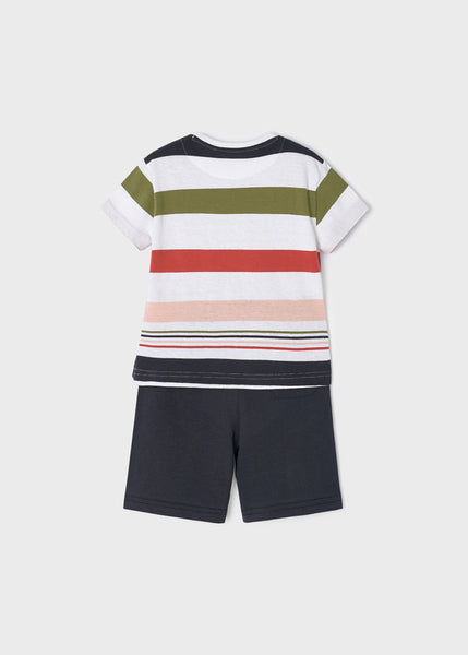 Knit stripes shorts set boy Art. 22-03658-058