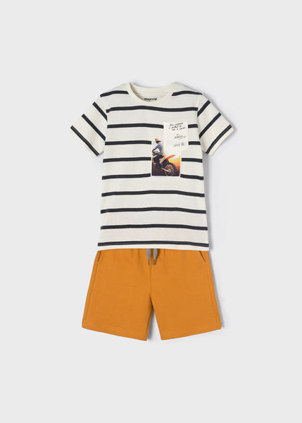 Knit stripes t-shirt set boy Art. 22-03651-015