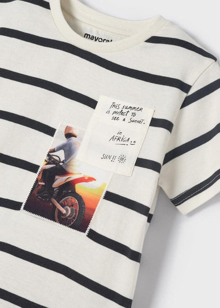 Knit stripes t-shirt set boy Art. 22-03651-015