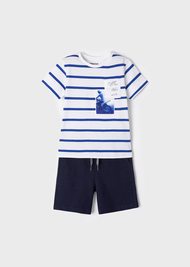 Knit stripes t-shirt set boy Art. 22-03651-016