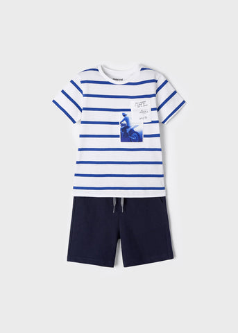 Knit stripes t-shirt set boy Art. 22-03651-016