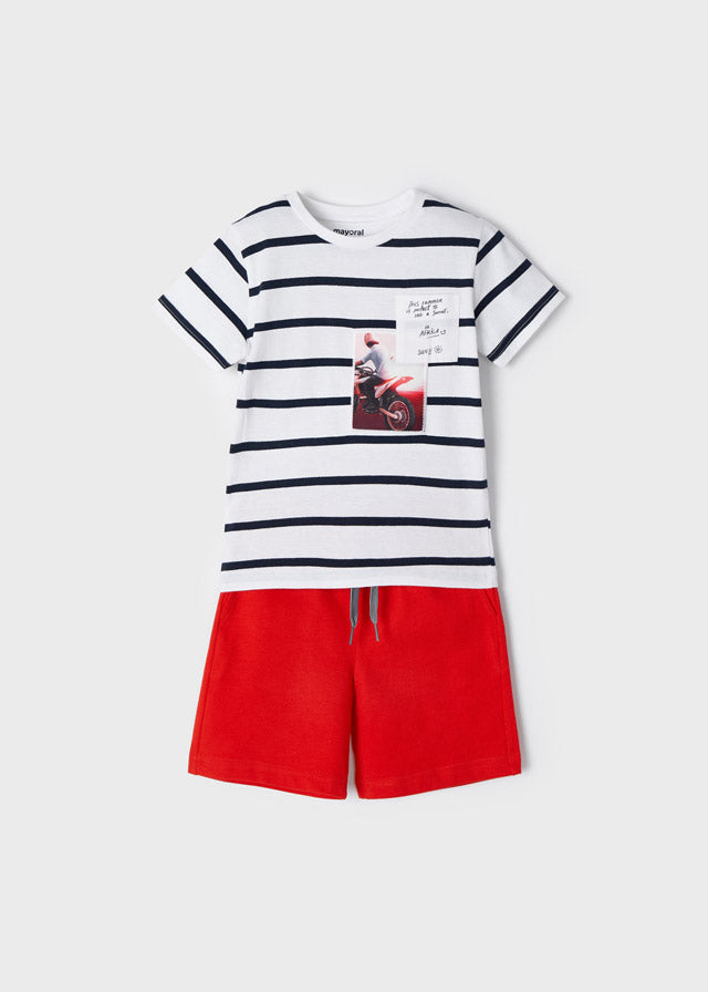 Knit stripes t-shirt set boy Art. 22-03651-017