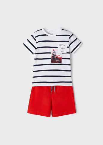 Knit stripes t-shirt set boy Art. 22-03651-017