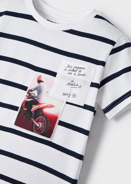 Knit stripes t-shirt set boy Art. 22-03651-017