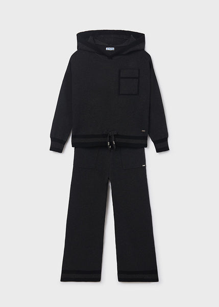 Knitted tracksuit with pocket girl Art. 12-07827-069