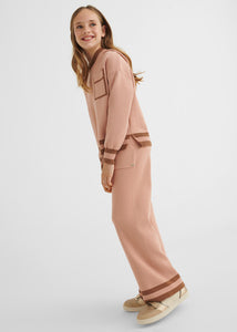 Knitted tracksuit with pocket girl Art. 12-07827-070