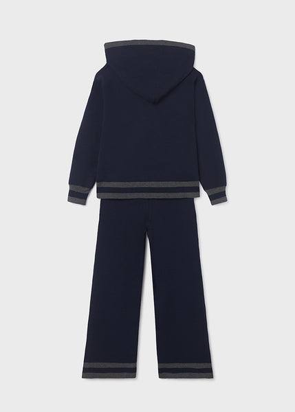 Knitted tracksuit with pocket girl Art. 12-07827-071