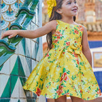 Printed Mikado Dress For Girl Ref. 23-05053-003