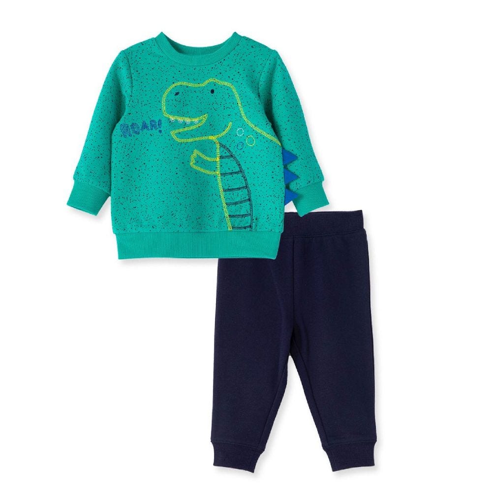 LITTLE ME DINO 2PC SWEATSHIRT SET 10647