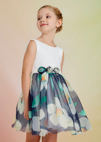 Printed Tulle Dress For Girl Ref. 23-05043-007