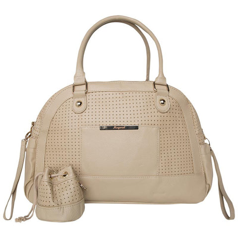 Mayoral 19747-39 Pacifier Bag And Chain, Beige Color