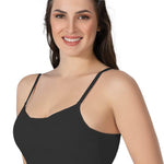 أسود وبيج والأبيض إيماي 1423 مودال القطن المغطى Bustier
