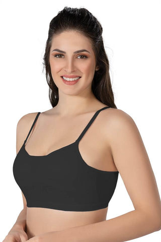 أسود وبيج والأبيض إيماي 1423 مودال القطن المغطى Bustier