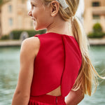 Long jumpsuit with pleated pants for girl Art. 23-03843-085