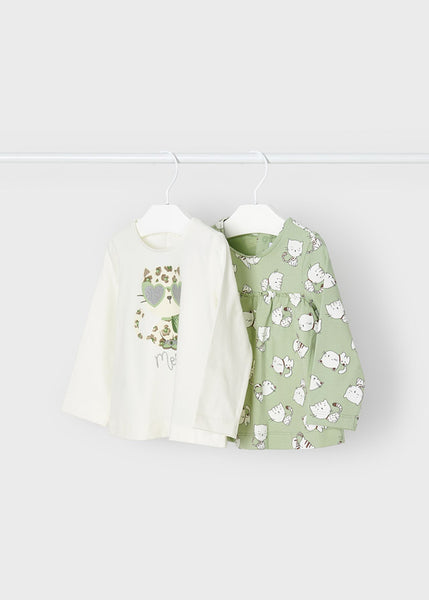 Pack of 2 long-sleeved T-shirts for babies \2 Sets Leggings ECOFRIENDS baby girl 2094-41\2721-30