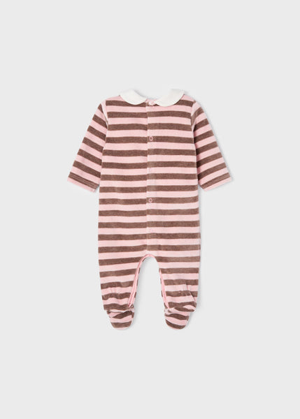 Pack of 2 velvety knit pajamas for newborns Art. 12-02610-080