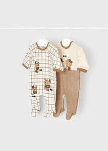 Pack of 2 knitted pajamas for newborns ECOFRIENDS Art. 12-02633-023