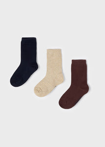 Pack of 3 plain socks for boys ECOFRIENDS Art. 12-10320-053