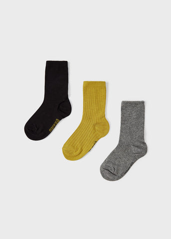 Pack of 3 plain socks for boys ECOFRIENDS Art. 12-10320-054