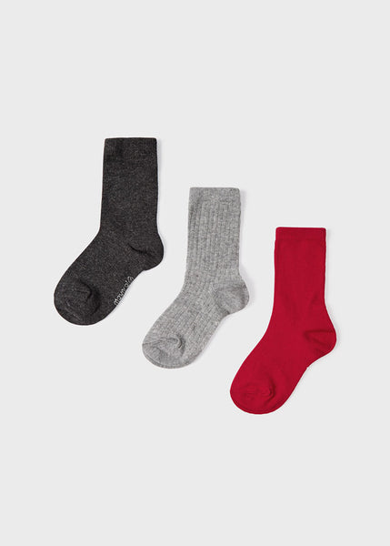 Pack of 3 plain socks for boys ECOFRIENDS Art. 12-10320-055