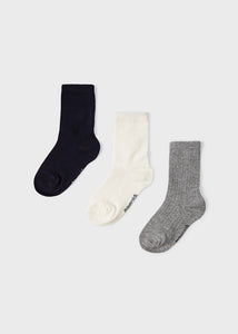 Pack of 3 plain socks for boys ECOFRIENDS Art. 12-10320-056