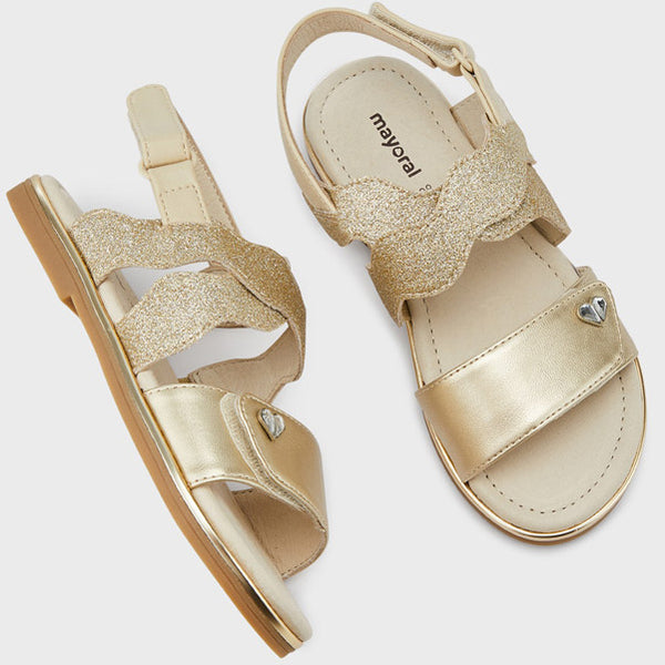 MAYORAL 45361 GOLD SANDALS WITH VELCRO Product code: 22-45361-096