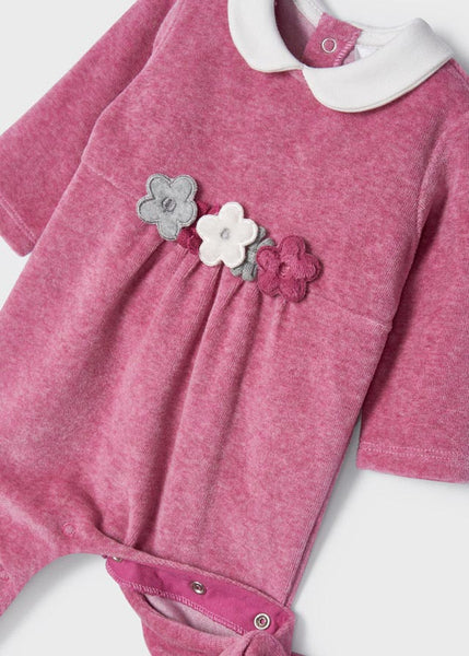 Warm knitted romper with newborn hat 2611-84