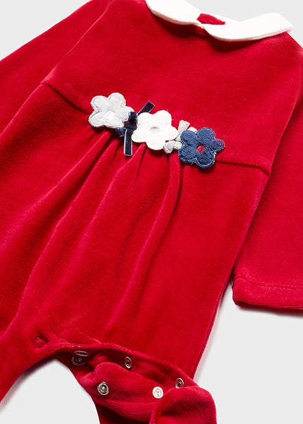 Warm knitted romper with newborn hat 2611-87