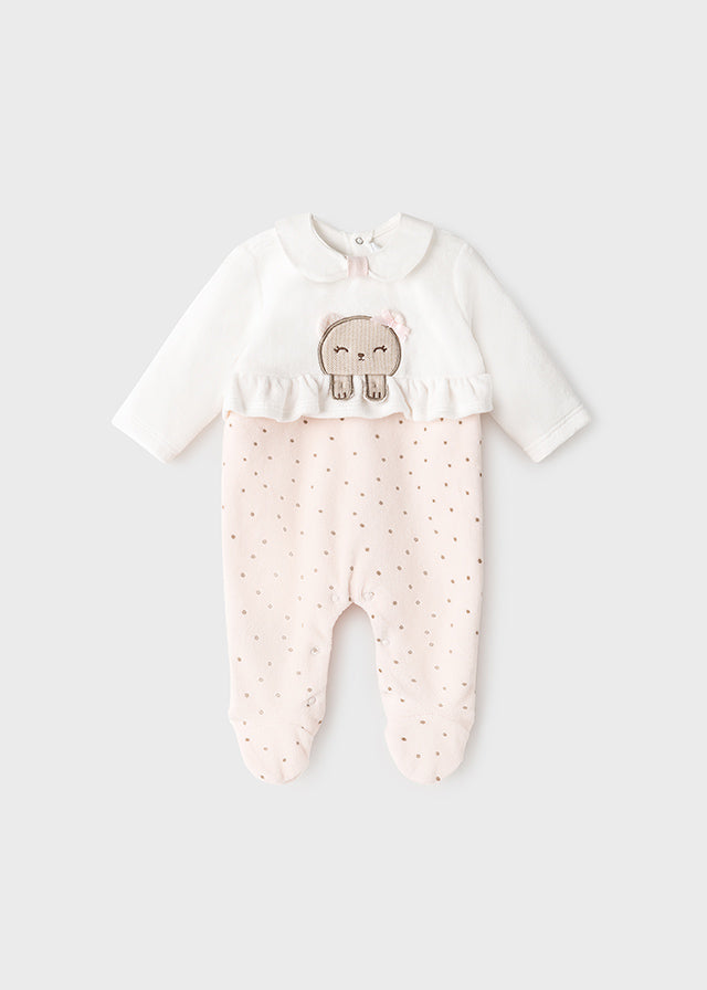 Newborn knitted romper for girl Art. 11-02663-062