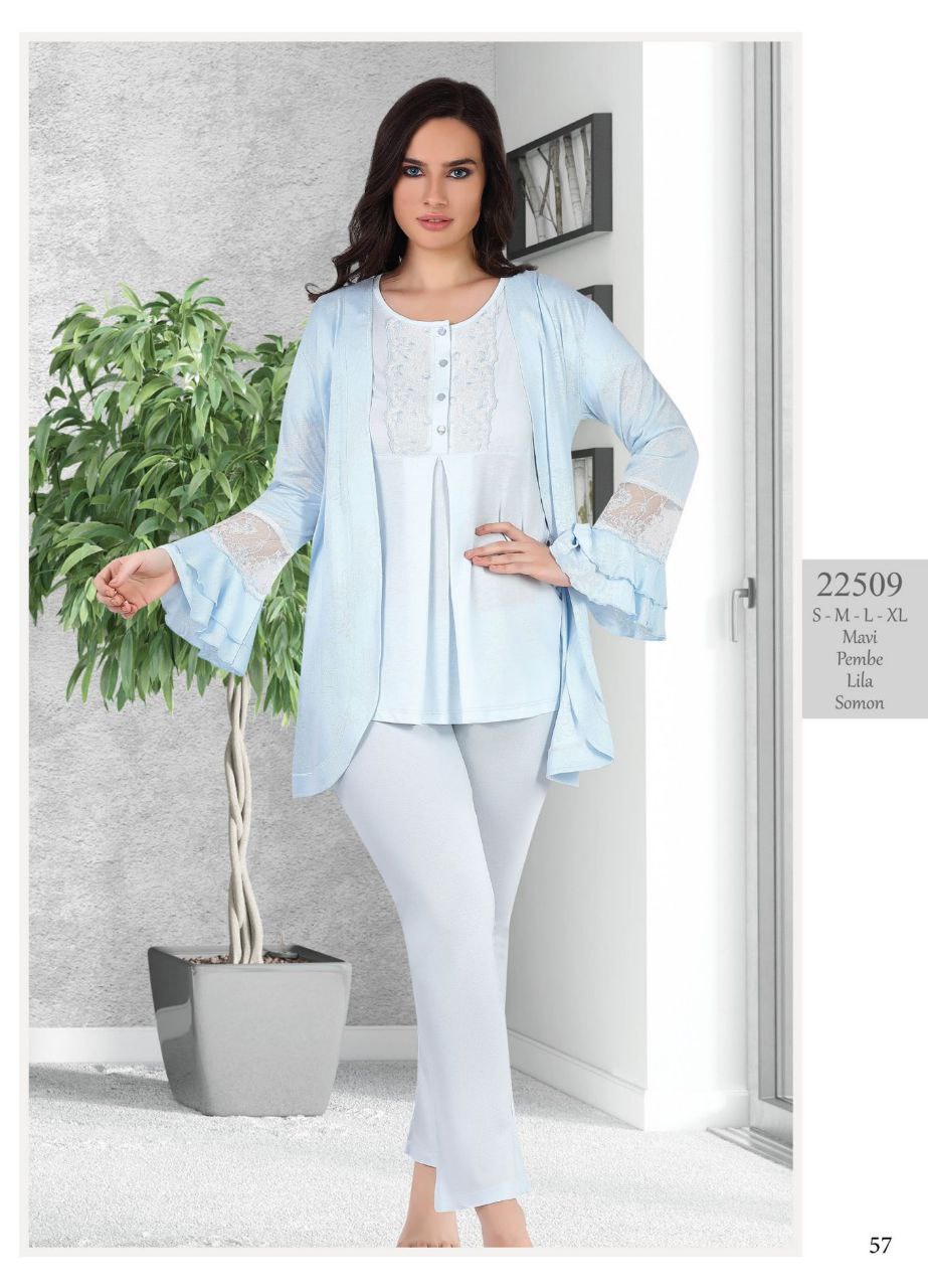 Three-piece cotton pajama from the Turkish brand Tuba  22509