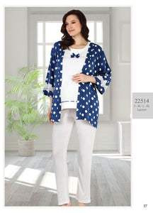 Three-piece cotton pajama from the Turkish brand Tuba 22514