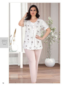 Two-piece cotton pajama from the Turkish brand Tuba 22211