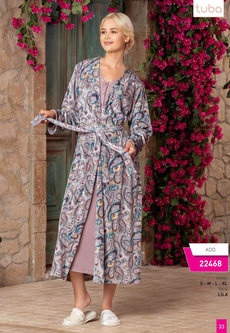 Shirt with a long cotton robe from the Turkish brand Tuba 22468