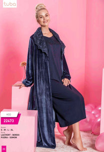 Shirt with a long cotton robe from the Turkish brand Tuba 22473