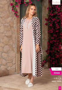 Shirt with a long cotton robe from the Turkish brand Tuba 22466