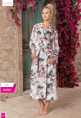 Shirt with a long cotton robe from the Turkish brand Tuba 22353