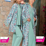 Pajama 3 pieces, cotton, from the Turkish brand, Tuba 22592