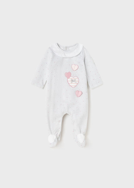 Newborn Sustainable Cotton Collared Pajamas Art. 23-01738-022