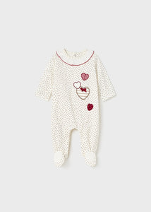 Newborn Sustainable Cotton Collared Pajamas Art. 23-01738-023