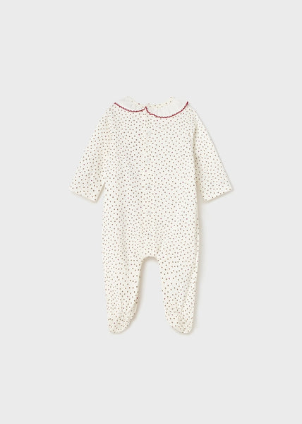 Newborn Sustainable Cotton Collared Pajamas Art. 23-01738-023