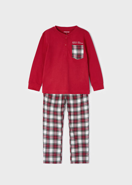 Checked pajamas with bag for boy ECOFRIENDS Art. 12-04754-067