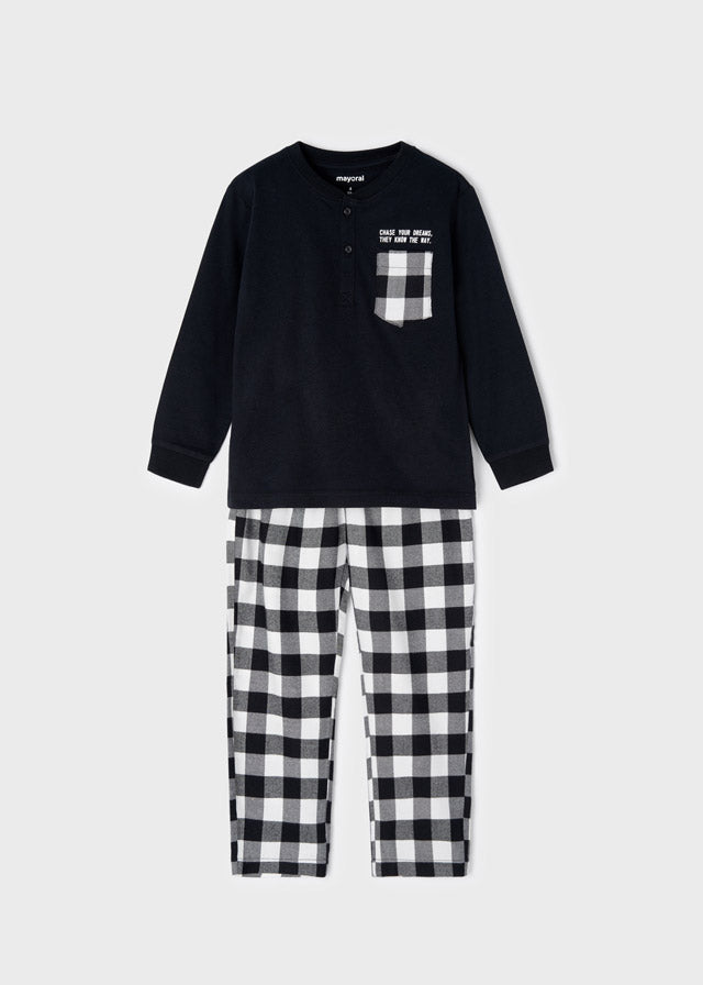 Checked pajamas with bag for boy ECOFRIENDS 4754-68