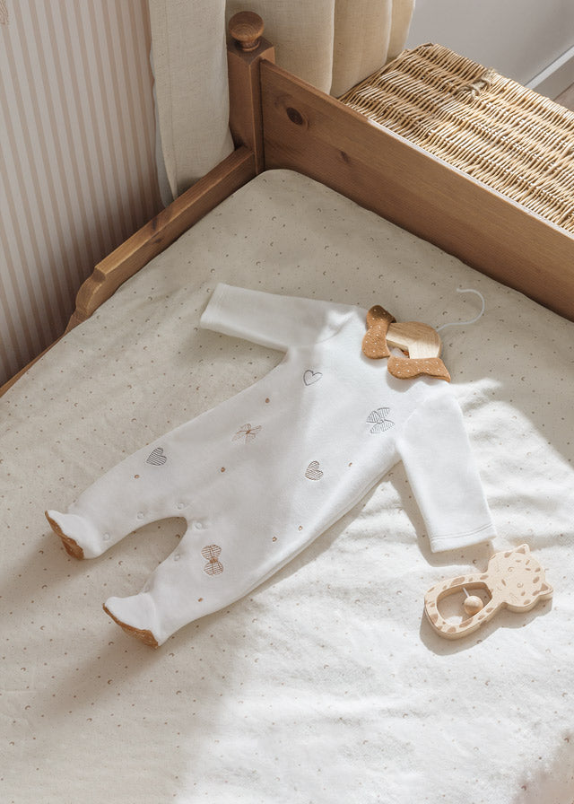Velvety knit pajamas for newborn ECOFRIENDS Art. 12-02608-019