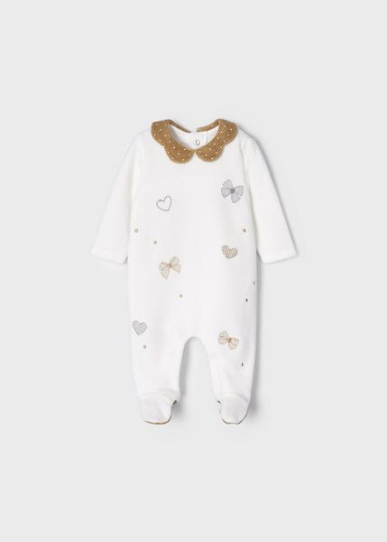 Velvety knit pajamas for newborn ECOFRIENDS Art. 12-02608-019