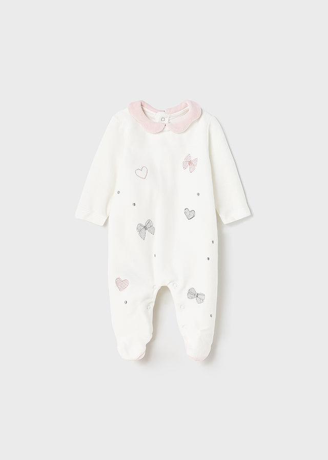 Velvety knit pajamas for newborn ECOFRIENDS Art. 12-02608-020