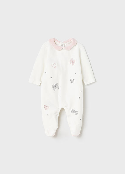 Velvety knit pajamas for newborn ECOFRIENDS Art. 12-02608-020