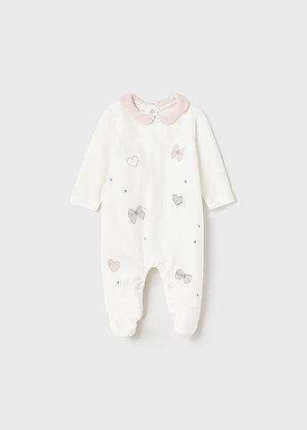 Velvety knit pajamas for newborn ECOFRIENDS Art. 12-02608-020
