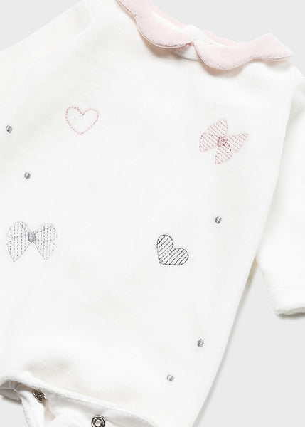 Velvety knit pajamas for newborn ECOFRIENDS Art. 12-02608-020